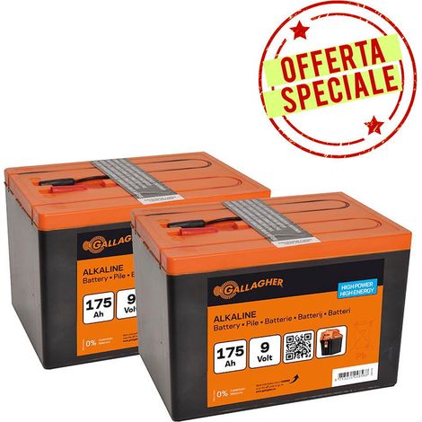 OFFERTA SPECIALE Batteria Alcalina Duopack 2x 9V/175Ah - 190x125x160mm