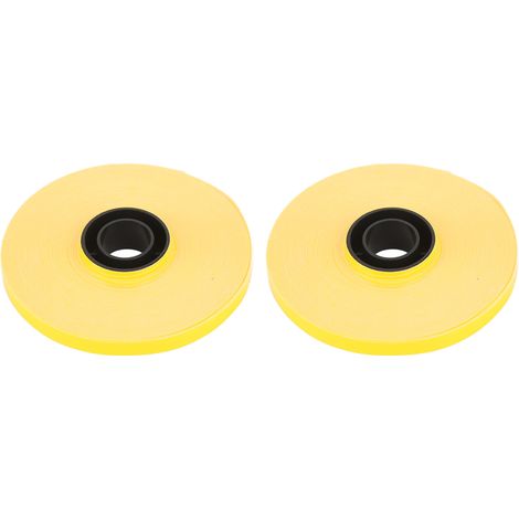 Ruban adhésif pour étiqueteuse 2 rouleaux transparent, 5 mm x 16 m, anti-usure jaune, remplacement pour maison bureau (1/5)