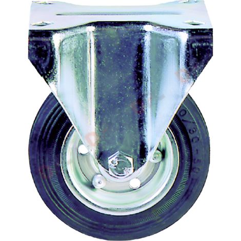 Ruota per carrelli con flange in acciaio zinco-cromato e foro passante -ø mm 200 x 50 port. kg 205