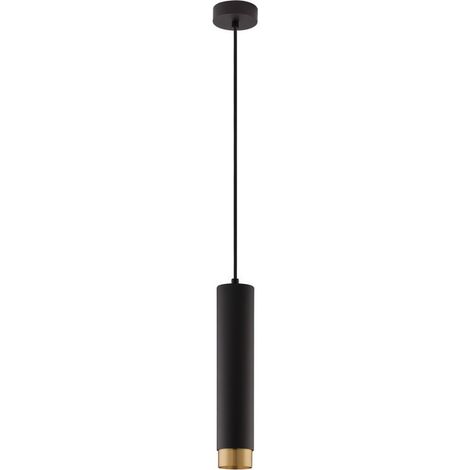 Merano Knoxville 5.9cm Long Slim Suspension Plafonnier Sandy Noir, Or Aluminium LED GU10 1x10W