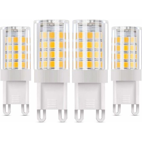 [JAMAIS UTILISÉ] G9 Ampoule LED,5W équivalent à des Lampes Halogènes 50W,4 PCS Lampes à LED Blanc Chaud 3000K,Angle de Diffusion de 360°, AC85-220V,360LM,Non Dimmable (1/4)