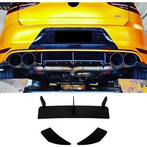 Trois modèles en plastique ABS noir brillant adaptés à la Volkswagen Golf 7R (2013-2016). (1/5)