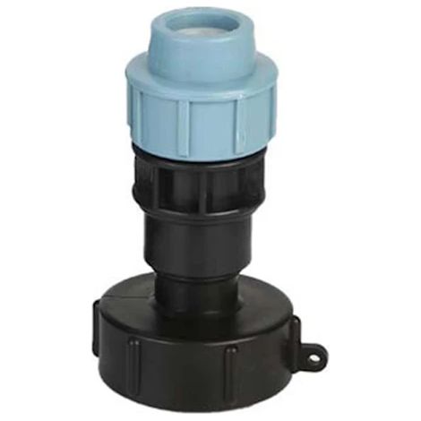 Robinet pour cuve IBC, diamètre 32 mm, pour systèmes d'irrigation, cuves et tuyauterie extérieure.-AquaForge (1/5)