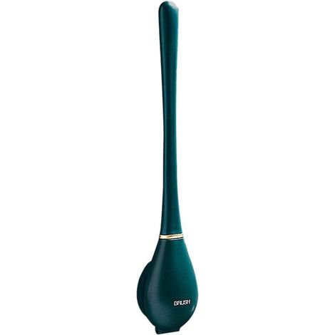 Brosse WC en silicone bleue à long manche, ouverture et fermeture automatiques, idéale pour une utilisation dans les espaces restreints.-AquaForge (1/5)