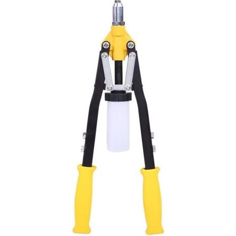 Professionelle Nietpistole, pneumatische Nietpistole, U-förmige Blindnietpistole aus dickem Stahl mit 5 Nietköpfen (3,2 bis 6,4 mm) (1/5)