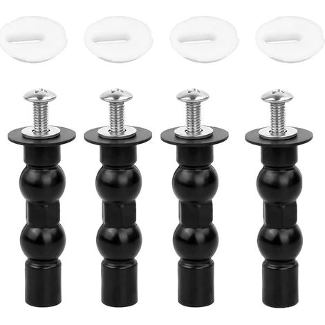 4 Pièces Vis fixation universelles pour siège toilette,Vis Fixation Siège Toilette Vis Charnières Siège Toilette Fixation Abattant WC Vis Vis De Siège De Toilette,pour Siège de Toilette (1/5)