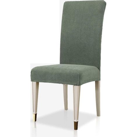Washable stretch chair cover, 4 pieces, universal, for dining chairs, modern, protective, decorative, light green (1/5)