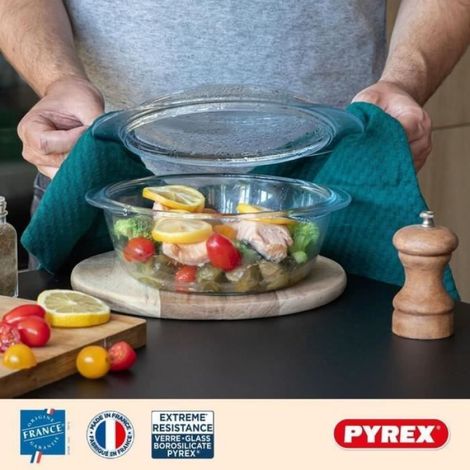 Cocotte - - 1450096 - Ronde - En verre borosilicate - 2,1 litres (1/5)