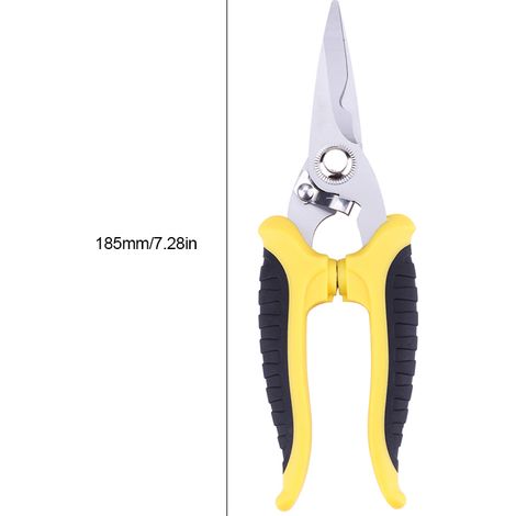 18 cm (7 Zoll) lange Gartenschere aus Edelstahl für den Hausgarten – Handwerkzeug zum Schneiden von Ästen (1/5)