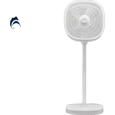 Standventilator, 5 Blätter, 3-Geschwindigkeits-Luftstrom, WEISS (1/2)