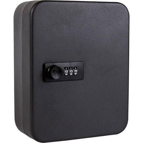 Petit coffre-fort Serrure À Combinaison Mot De Passe Réinitialisable Code Maison Clé Coffre-fort Armoire De Rangement Organisateur Voiture Intérieur Extérieur Mural Verrouillable(Zwart) (1/5)