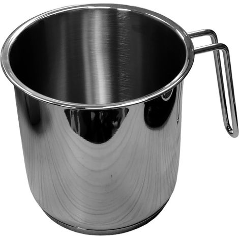 Bollilatte a induzione cm 12 bollitore acqua tisane tè uova  con manico acciaio 18/10 triplo fondo gas elettrico stoviglia cottura alta qualita' (1/4)