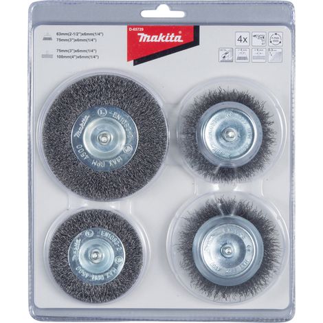 Brosse métallique Makita D-65729 4 unités