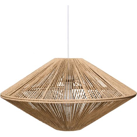 Lampada a sospensione Paralume intrecciato Lampada da soffitto Corda di carta Boho Natural Caves