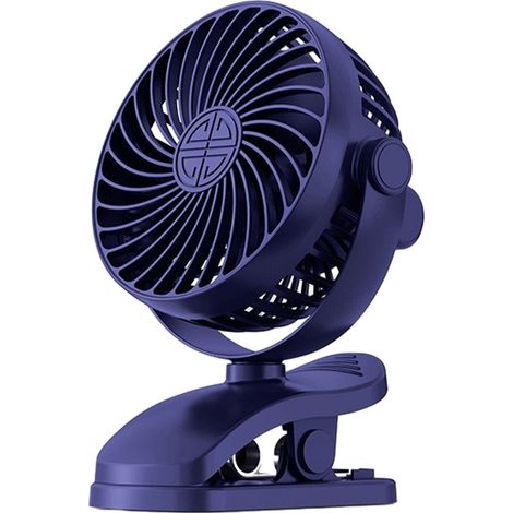 Ventilateur Clip USB Rechargeable - Oscillant 360° - Lampe Intégrée - Crochet de Suspension - 3 Vitesses - Pour Bureau Maison Poussette (1/5)