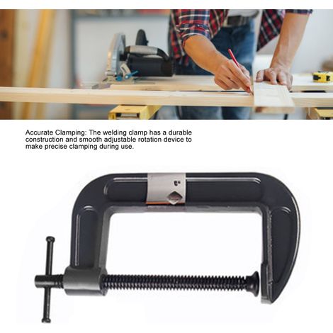 Serre-joint en C Green Forest de 7,6 cm (3 pouces) pour le travail du bois, serre-joint de type C pour panneaux, serre-joint pour outils, support de planche. (1/5)