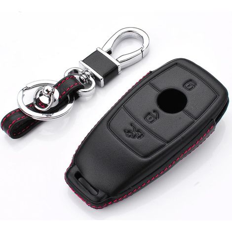 convient Mercedes- - Cuir - Noir,mercedes-benz 2019-2021 Classe A Classe C Classe G 2017-2021 Classe E 2018-2021 Classe S Porte-cls De Voiture En (1/5)