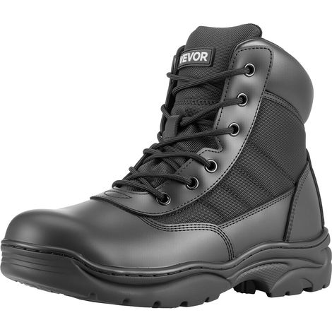 VEVOR Men's Military Tactical Boots, 152.4 mm Combat Hiking Work Boots, Lightweight & Breathable & Sturdy Mens Motorcycle Interceptor Trooper Boot, for Outdoor Security Mountaineering, UK Size 9.5