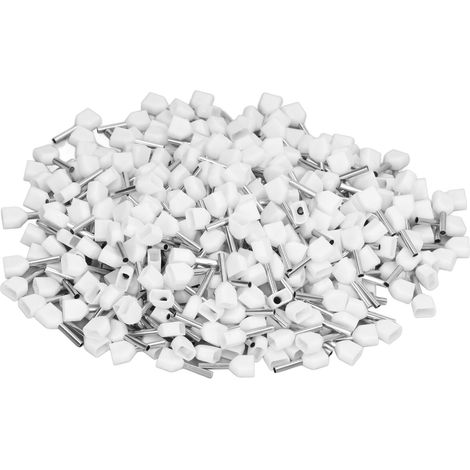 1000 pièces embouts de câblage cuivre isolés, connecteurs sertis pour fil électrique 2x22AWG, cosse à visser, manchon de connexion (1/5)