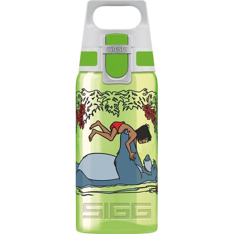 Sigg Viva One Borraccia Bambini (0,5l), Borraccia plastica priva di Sostanze nocive con Tappo ermetico, Borraccia Bimbi Utilizzabile con Una Sola Mano, Junglebook (1/4)