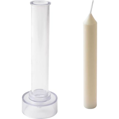 Moule à Bougie de Noël, Moule à Bougie Cylindrique Cylindrique en Plastique Transparent pour Église Dîner Saint-Valentin Décoration de la Maison (1/5)