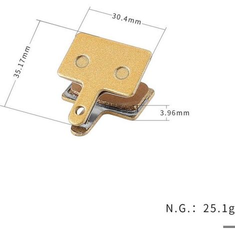 Plaquettes Frein Disque - Métalliques - Compatible Systèmes M415 à M575 C501 C601 - Pour Vélo Route VTT - 2 Pièces (1/5)