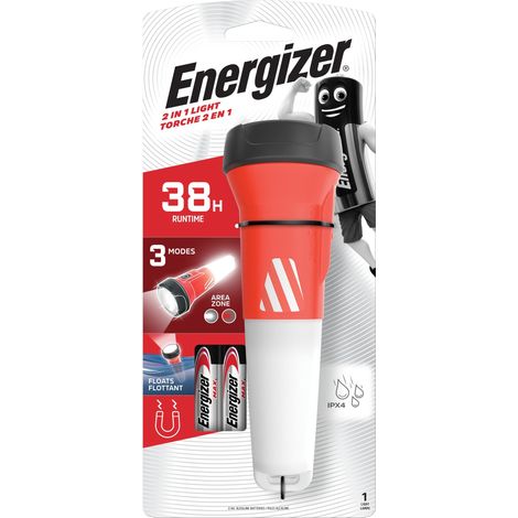 Linterna de Mano 2 en 1 de 70 Lúmenes con 2 pilas alcalinas AA (1/5)