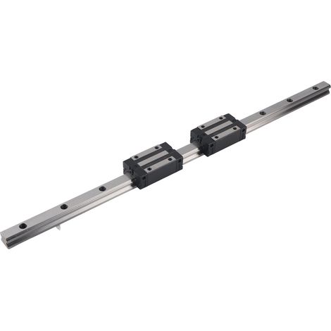 Rail linéaire HGR20 600mm + 2 chariots à billes, glissière de précision pour CNC, coulisseau avec roulements, pièce de rechange industrielle (1/5)