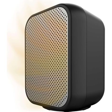 Chauffage céramique bureau noir 1500 W