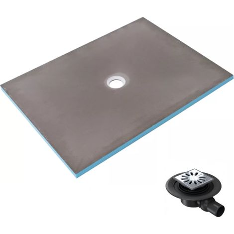 Receveur de douche à carreler 150 x 100 WEDI Fundo Primo rectangle écoulement centré + bonde horizontale