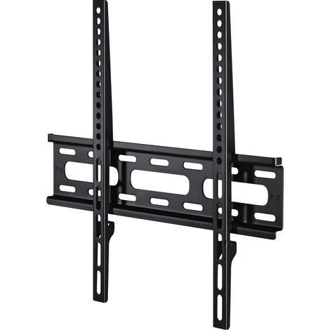 Support Mural TV Fixe (TV 32" à 75", écran de 81 à 191 cm jusqu'à 40 kg, Faible Distance au Mur 2.5cm, Niveau à Bulle et Chevilles Inclus, Profil Plat, VESA 400x400) Noir (1/5)