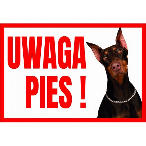 TUP-4 Warnschild ACHTUNG HUND DOBERMANN