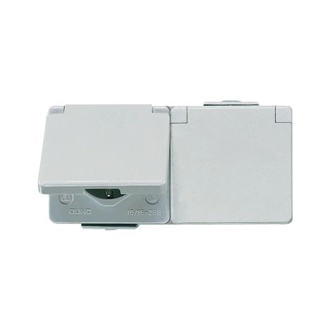 Jung 622 WW AP/WD-Doppel-Steckdose waagrecht