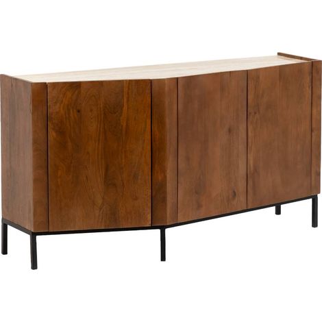 Buffet en bois de manguier et travertin Azure (1/5)
