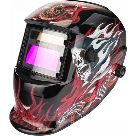 Masque de soudure professionnel auto-obscurcissant 9-13 DIN – Protection UV/IR – Visière True Color – Alimentation solaire et CR2032 – Powermat