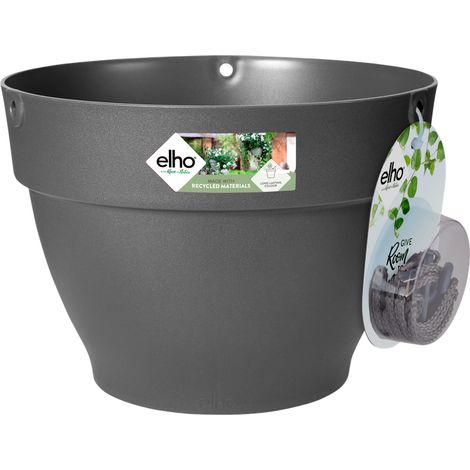 Elho Vibia Campana Hanging Basket 26 Anthracite Vaso Rotondo (1/3)