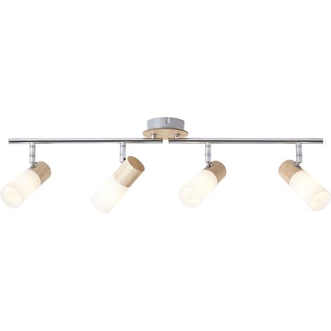 BRILLIANT lampe Babsan spot tube 4 fl. Bois clair / blanc 4x C35, E14, 3,5W, adapté aux lampes à bougie (non incluses) Échelle A ++ à E Têtes pivotantes / bras rotatifs (1/5)