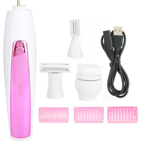 Épilateur visage rechargeable USB pour femme : rasoir électrique pour sourcils, nettoyant facial et épilation tout-en-un (1/5)