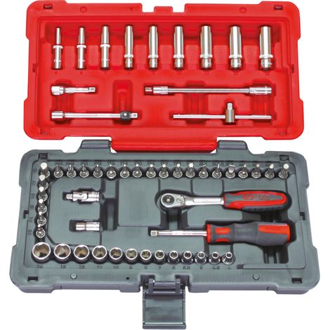 KS Tools - Coffret de douilles et accessoires ULTIMATE 1/4'', 54 pièces - 922.0654