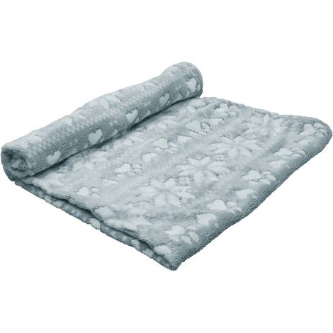 Nobbx Hundedecke Fleece Christmas Flokon grau 100 x 70 cm Decke