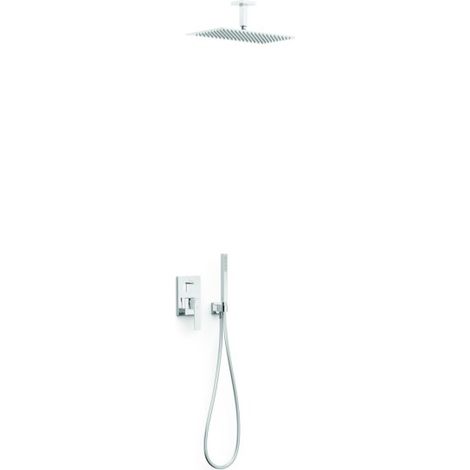 Kit mitigeur encastré 2 voies Rapid‑box pour douche Slim Chrome - TRES 20238003
