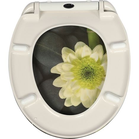 HomSeat WC-Sitz, Deckel mit Absenkautomatik, Schnellverschlussmechanismus, leicht zu reinigen, einfache Montage von oben, Sitz aus Duroplast (O-förmig)