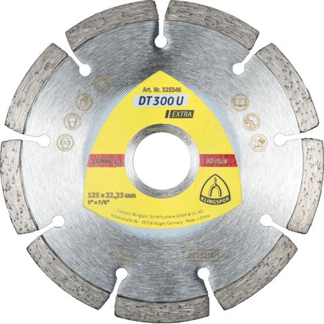 Disque à tronçonner Ø115mm diamant - DT 300 U - Klingspor 325345 (1/2)