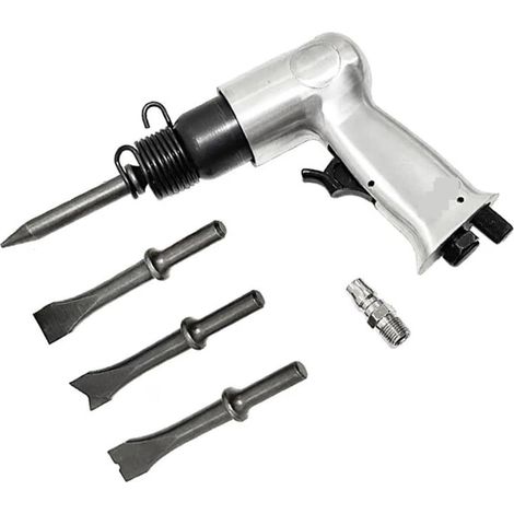 Détartreur À Aiguille Air Pneumatic 19 Aiguille pneumatique décapeur Kit nettoyage metaux peinture tête de rechange 180mm 6.3Bar