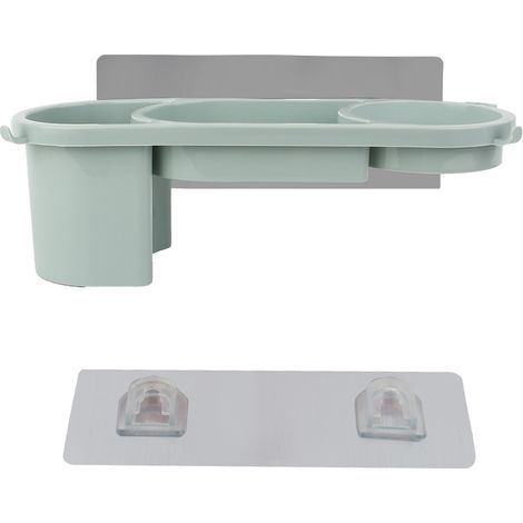 Support Sèche-Cheveux Mural - Porte-Brosse À Dents - Rangement Salle De Bain Organisateur - Bleu - 1 Pièce (1/5)
