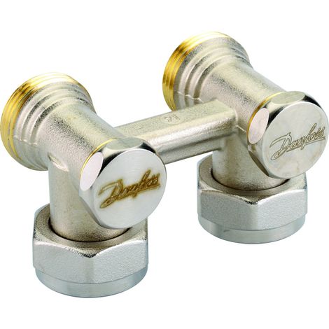 Danfoss Universalverschraubung RLV-KB für Ventil-Heizörper, Heizkörper G 3/4", Eckausführung