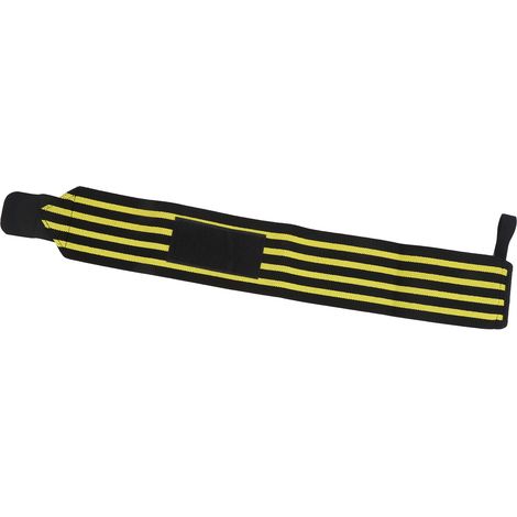 Bracelet De Poignet Ajustable - Support Élastique Pour Haltérophilie - Protection Articulaire Renforcée - Noir Et Jaune - 1 Pièce (1/5)