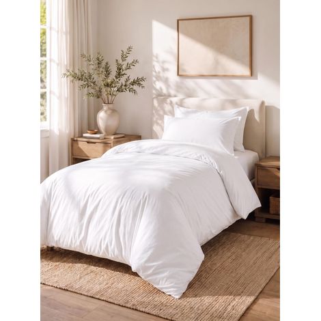 Parure de lit 2 pièces avec housse de couette et taies d'oreiller - Parure de lit 2 pièces avec fermeture éclair - 1 housse de couette et 1 taie d'oreiller - En microfibre brossée douce (1/5)