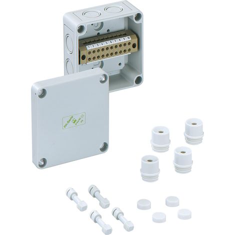 Spelsberg RKK 4/12-12x4² Caja de bornes de carril, IP54/IP66, 400V, libre de halógenos, 61040401