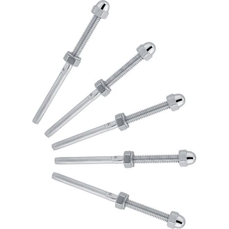 10 Stück Gewindebolzen aus Edelstahl für 1/8"-Kabelgeländersysteme (1/5)